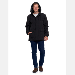 CZARNA męska czapka OCIEPLANA polar uniwersalna MORAJ